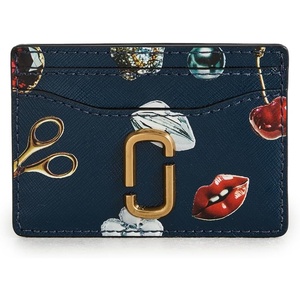 Marc Jacobs Women’s The Trinket Utility Snapshot Card Case, Navy Multi, One Size(Navy Multi)